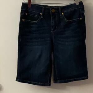 Seven7 Denim Bermuda Shorts 4 Dark Blue Classic Preppy Festival Minimalist